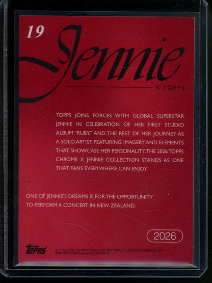 2026 Topps Chrome Jennie Pink Refractor /250 #19 - Trading Card Market