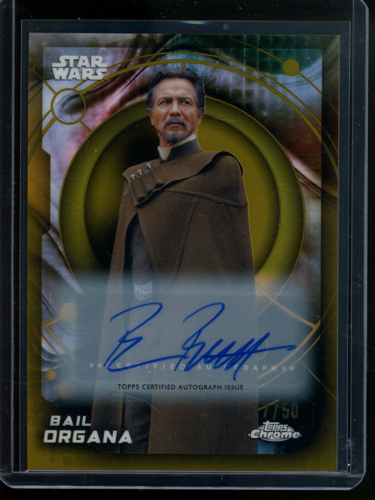 2026 Topps Chrome Star Wars Bail Organa Benjamin Bratt Gold Refractor Autograph /50 - Trading Card Market