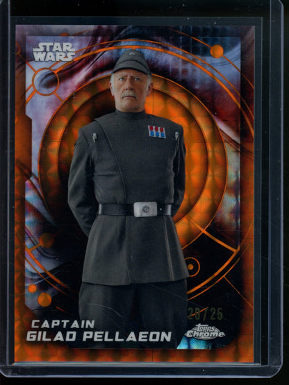 2026 Topps Chrome Star Wars Captain Gilad Pellaeon Orange Geometric Refractor /25 - Trading Card Market