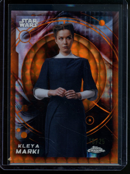 2026 Topps Chrome Star Wars Kleya Marki Orange Geometric Refractor /25 - Trading Card Market