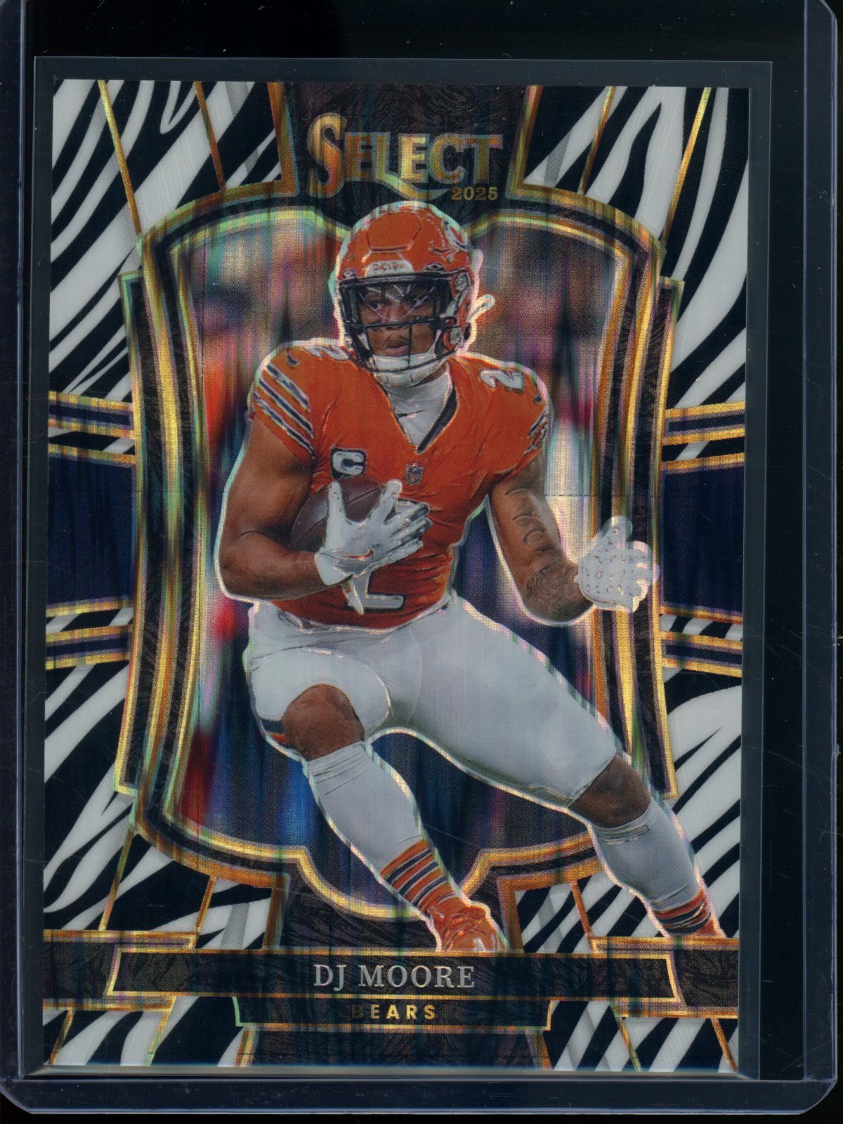2025 Panini Select DJ Moore Zebra SSP Premier Level Bears - Trading Card Market