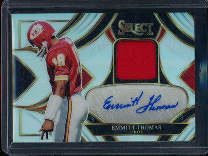2025 Panini Select Emmitt Thomas Jersey Relic Autograph Chiefs - Trading Card Market