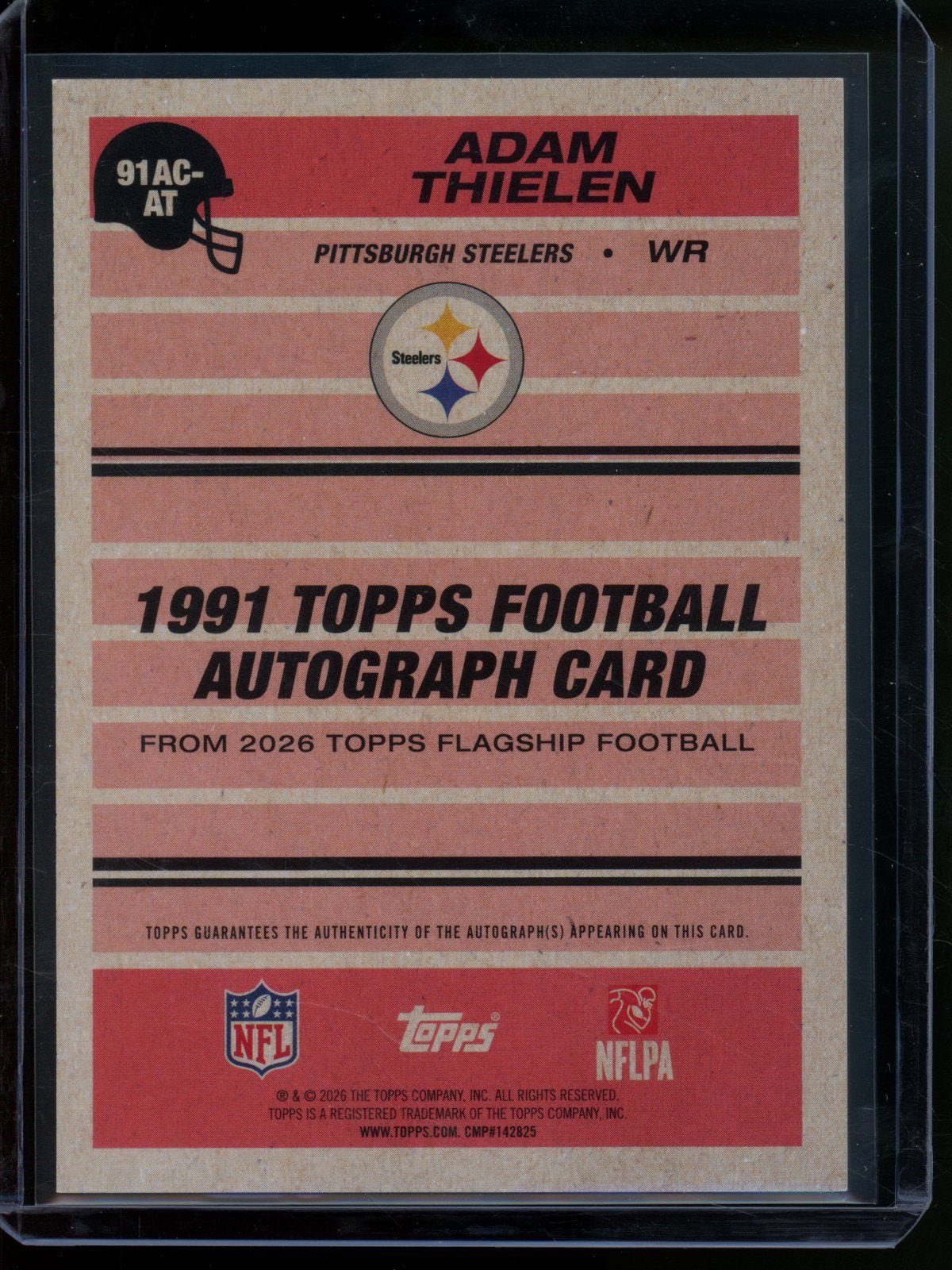2026 Topps Flagship Adam Thielen 1991 Orange Autograph /25 Steelers - Trading Card Market