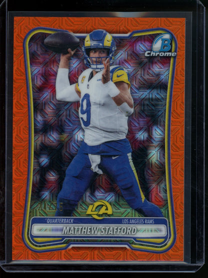 2026 Bowman Chrome Matthew Stafford Orange Mojo Refractor /25 Rams - Trading Card Market