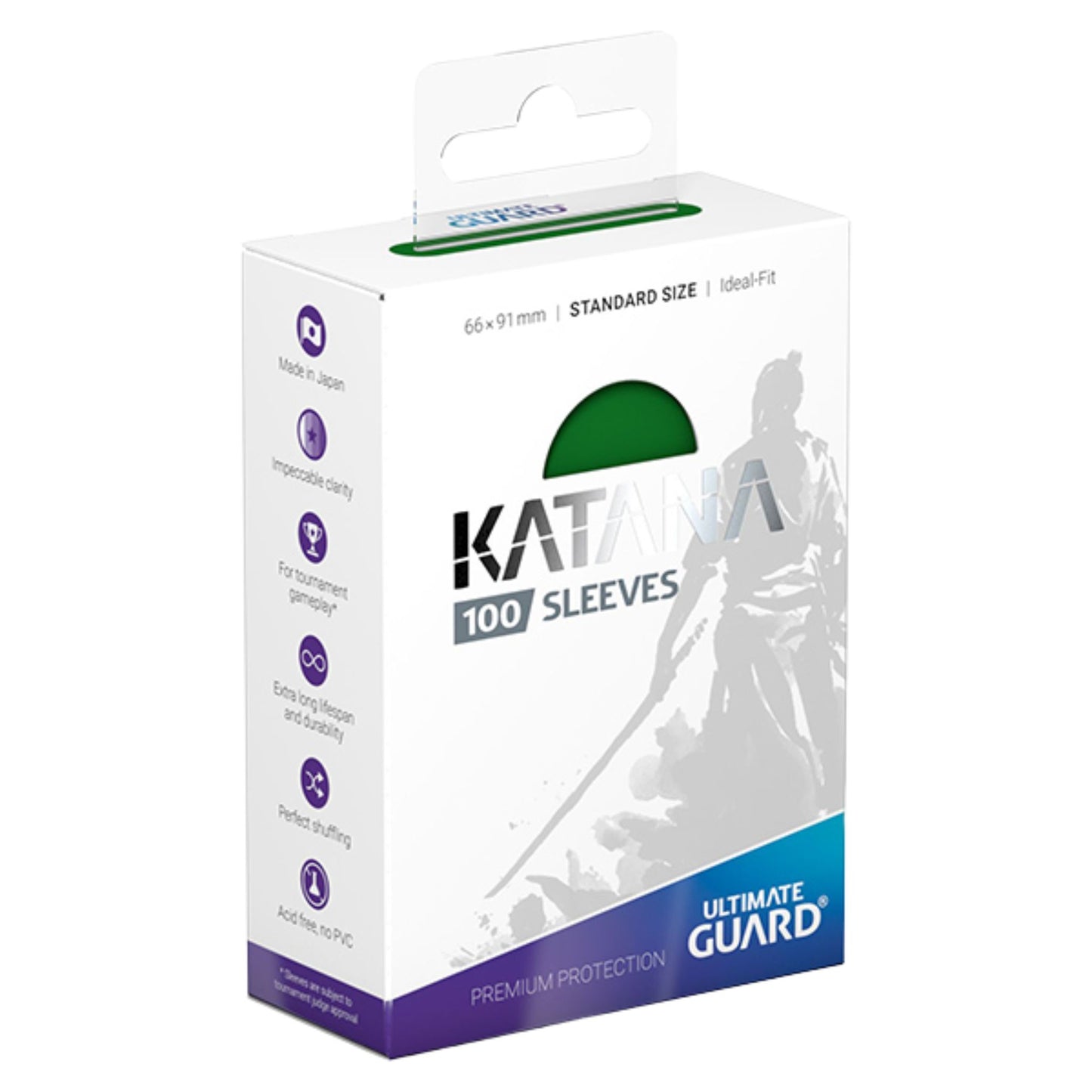 Ultimate Guard Katana Standard Size Green Card Sleeves - Trading Card Market