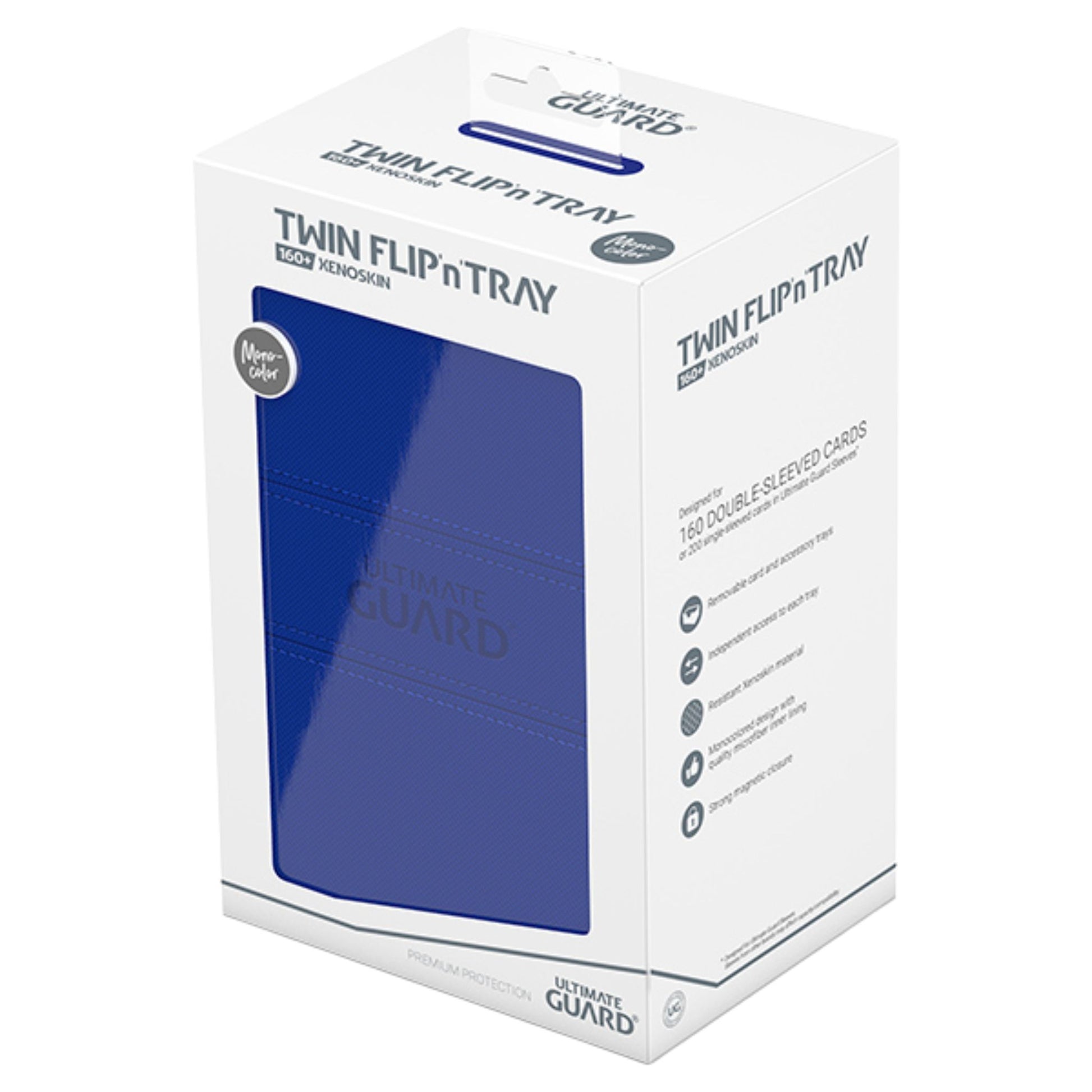 Ultimate Guard Twin Flip n Tray 160+ Monocolor Blue - Trading Card Market