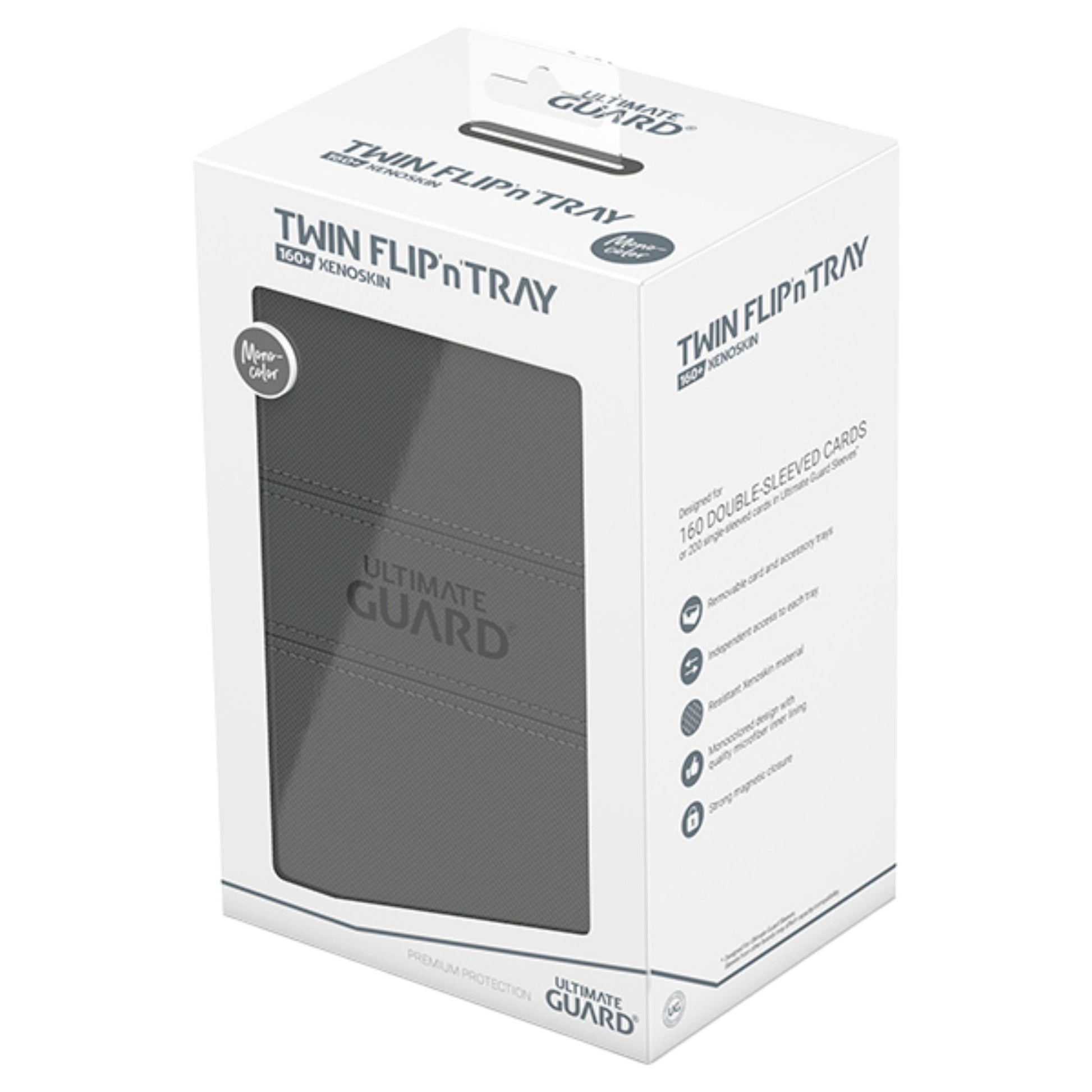 Ultimate Guard Twin Flip n Tray 160+ Monocolor Grey - Trading Card Market