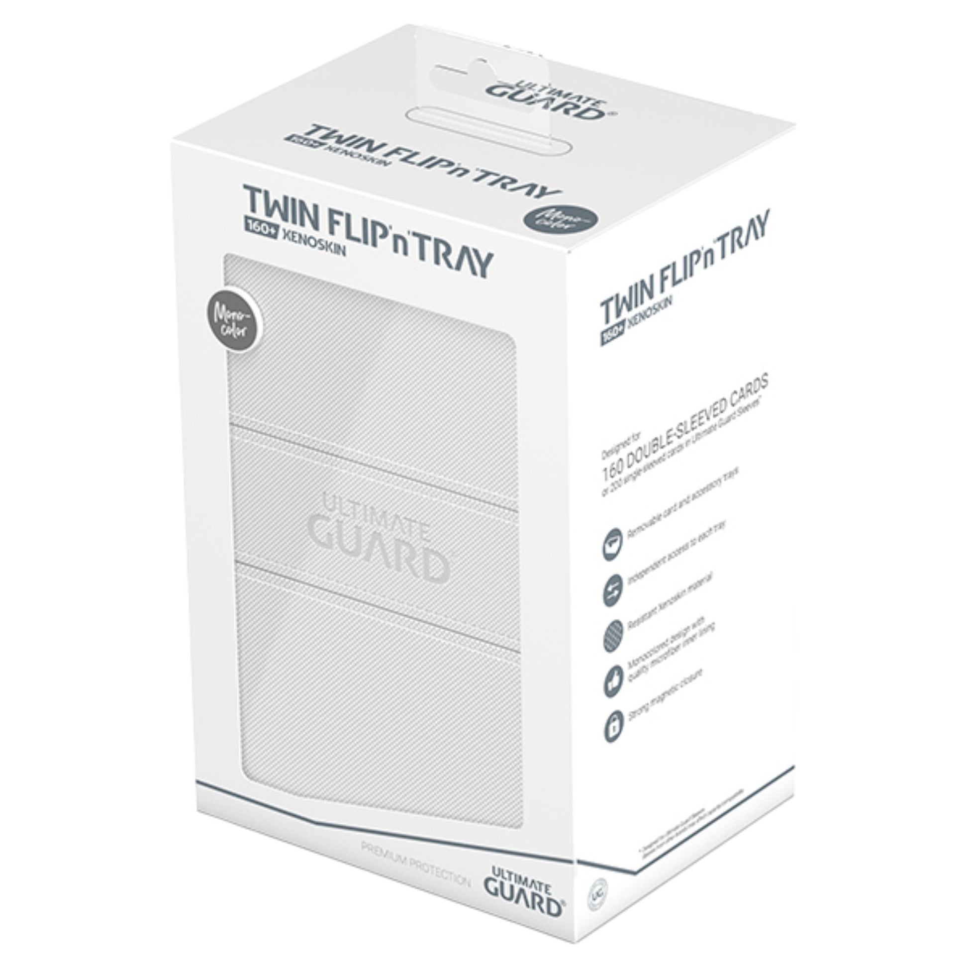 Ultimate Guard Twin Flip n Tray 160+ Monocolor White - Trading Card Market