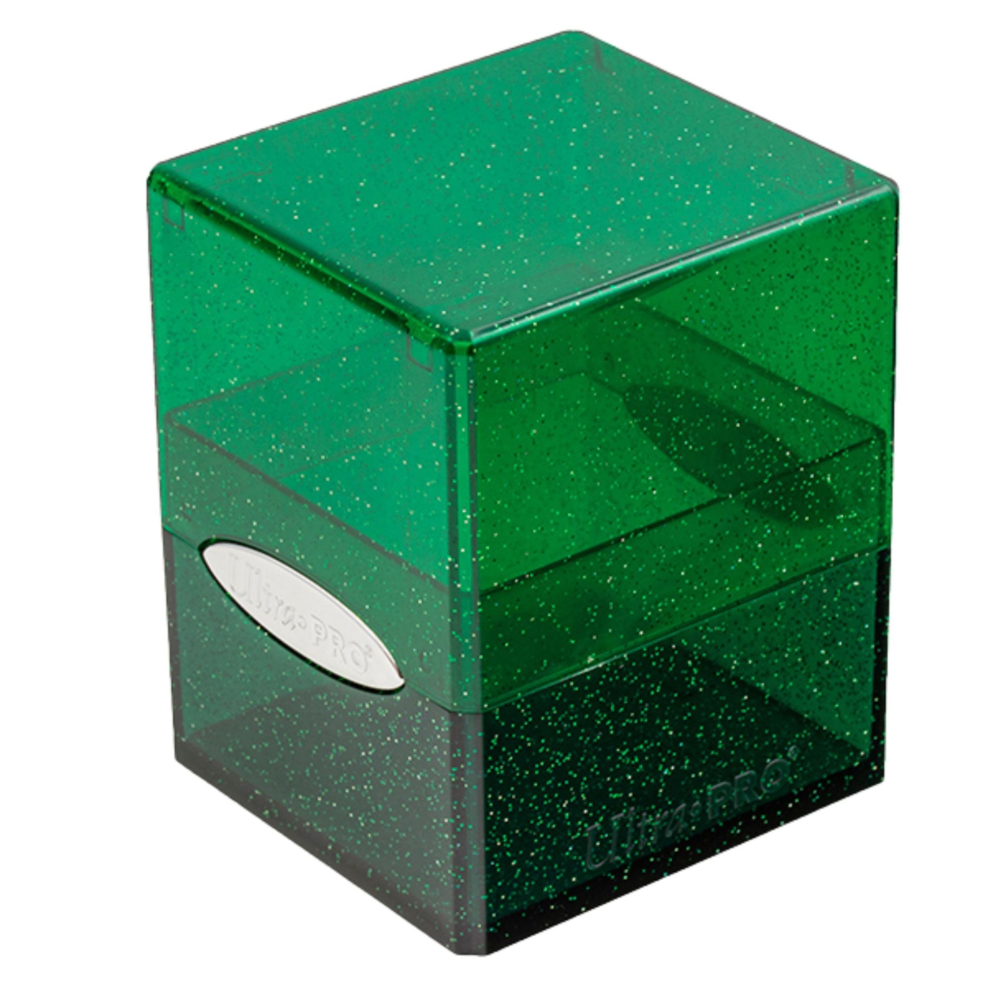 Ultra Pro Satin Cube 100+ Glitter Deckbox (Green) - Trading Card Market