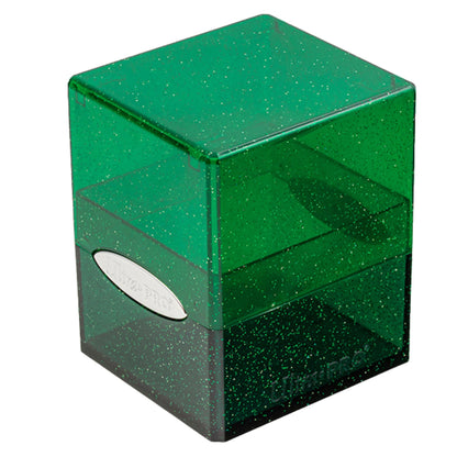 Ultra Pro Satin Cube 100+ Glitter Deckbox (Green) - Trading Card Market