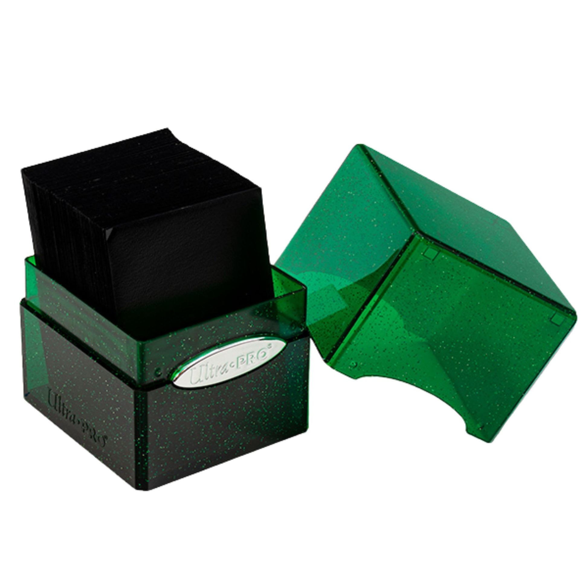 Ultra Pro Satin Cube 100+ Glitter Deckbox (Green) - Trading Card Market