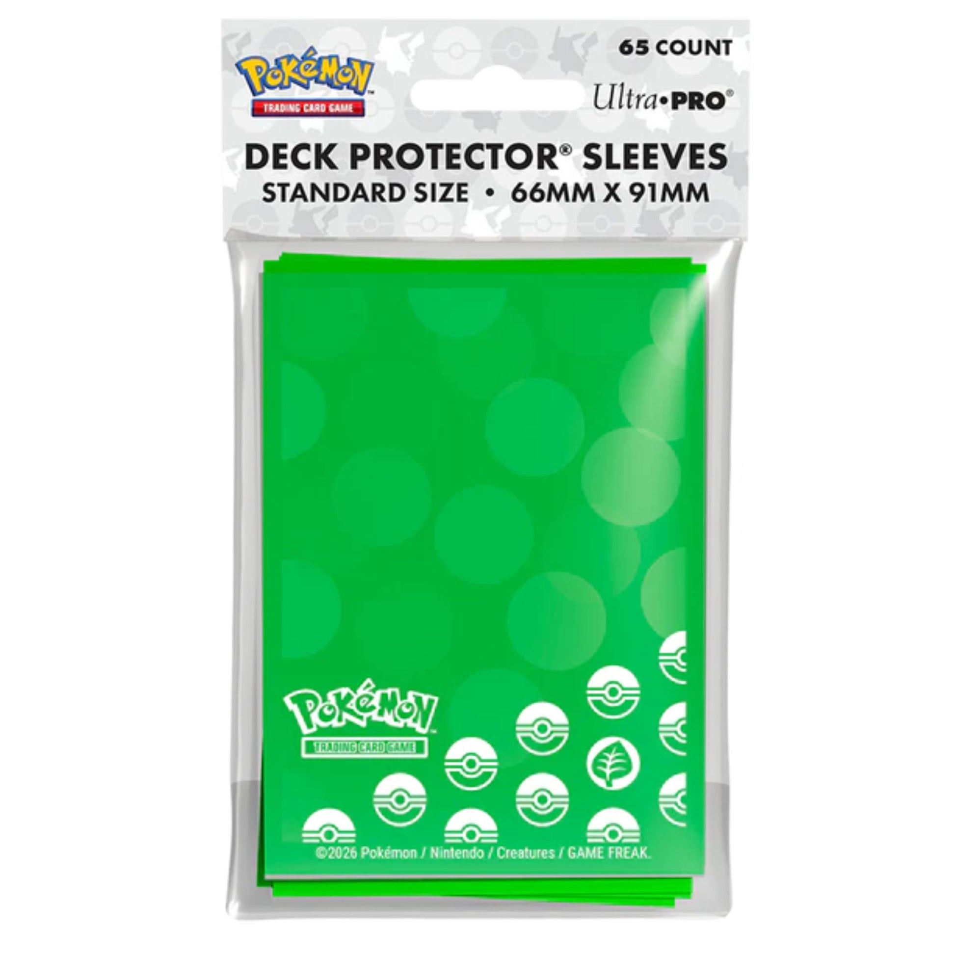 Ultra Pro Standard Pokemon Grass Energy Deck Protector Card Sleeves