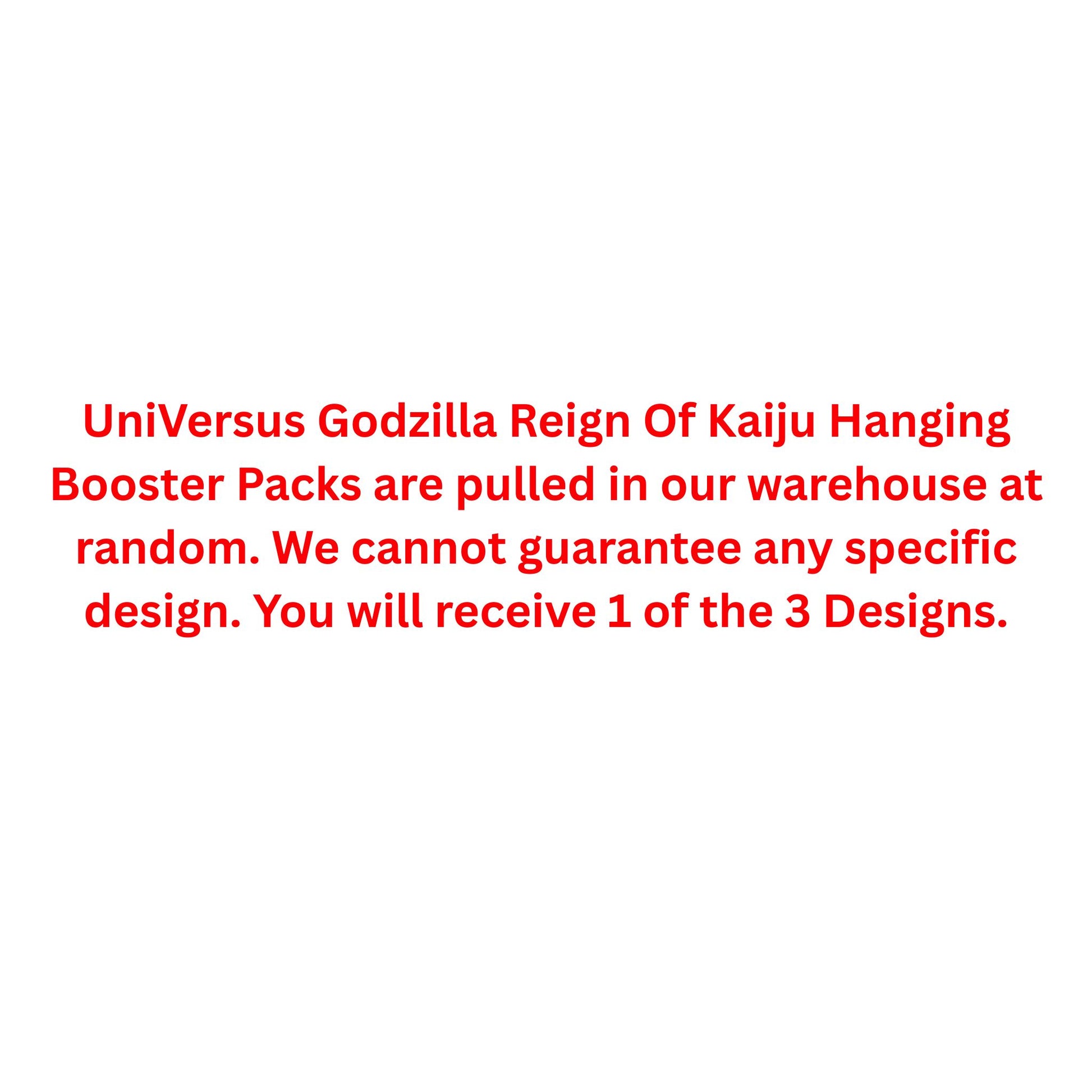 UniVersus Godzilla Reign Of Kaiju Hanging Booster Pack - Trading Card Market
