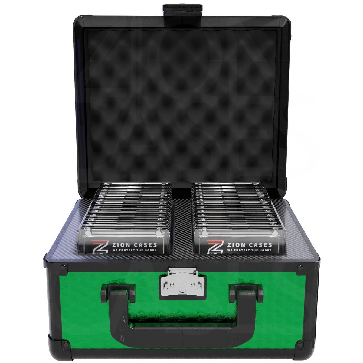 Zion Slab Case 2 Row (Cubed Green) - Trading Card Market