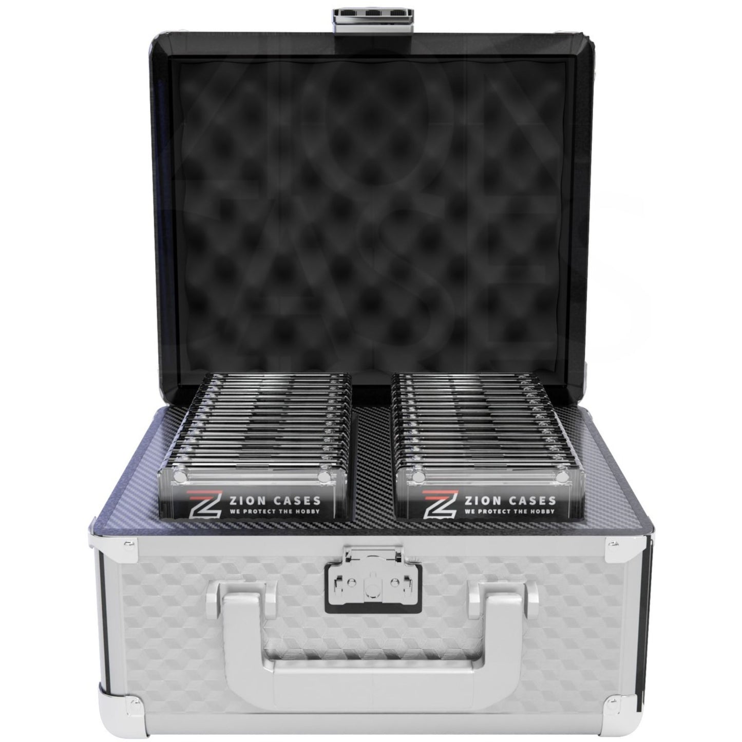 Zion Slab Case 2 Row (Cubed Silver) - Trading Card Market