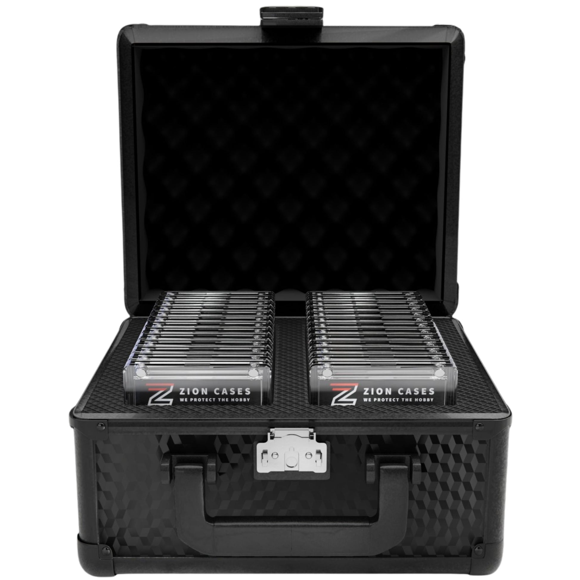Zion Slab Case 2 Row (Cubed Black Texture) - Trading Card Market