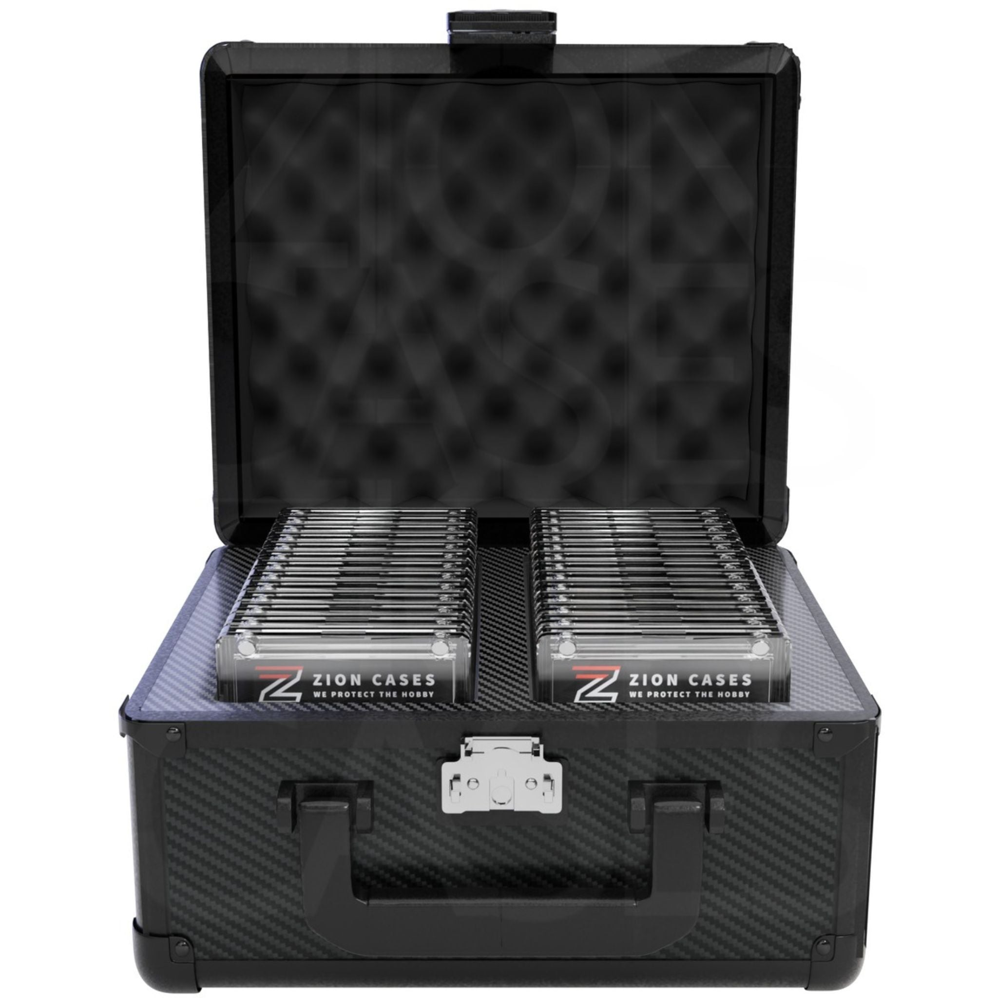 Zion Carbon Fiber Black Slab Case 2 Row – Trading Card Market