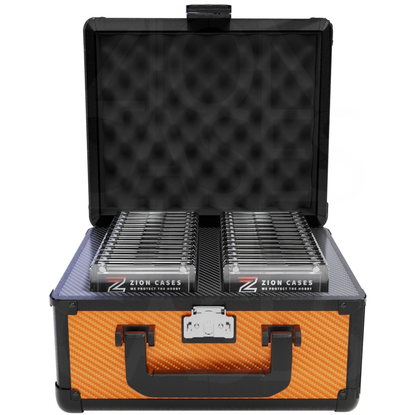 Zion Slab Case 2 Row (Carbon Fiber Orange) - Trading Card Market
