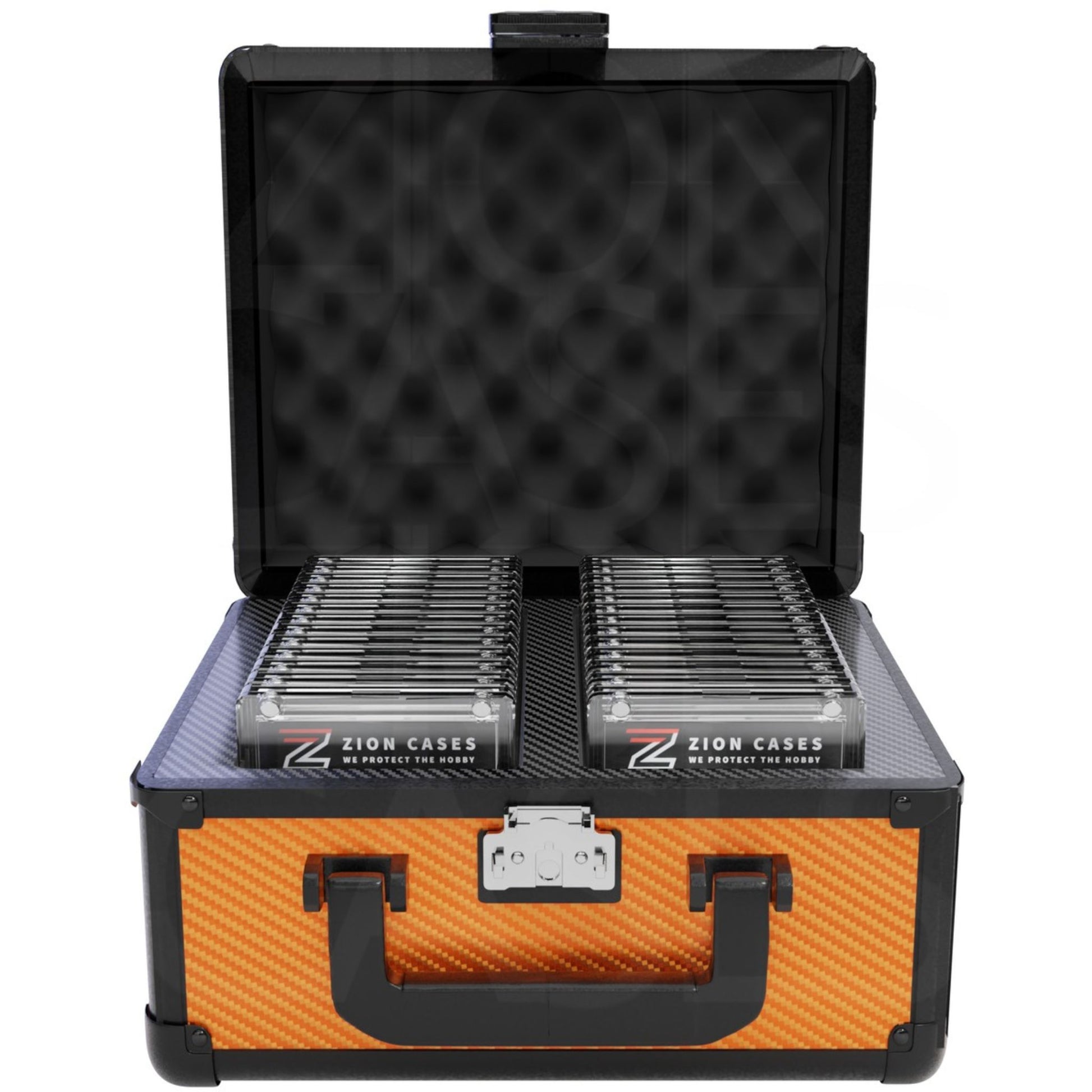 Zion Slab Case 2 Row (Carbon Fiber Orange) - Trading Card Market