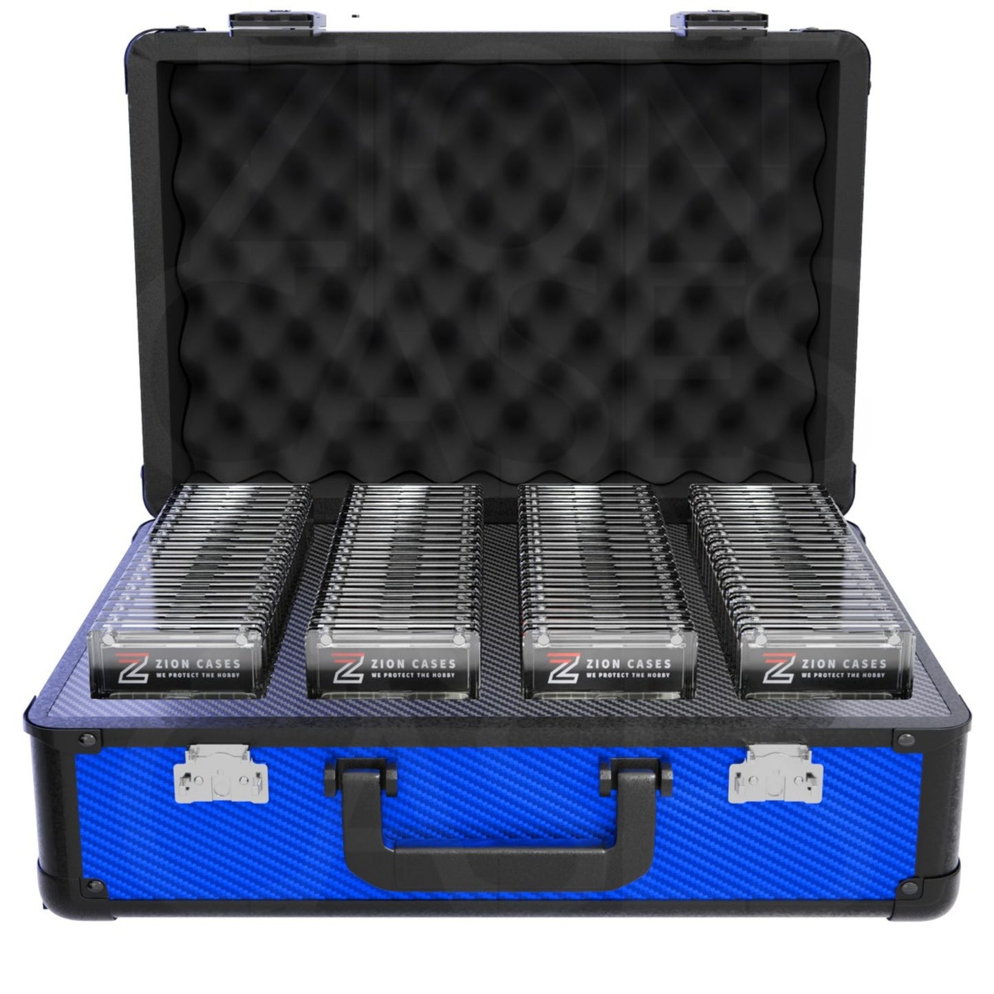 Zion Slab Case XL (Carbon Fiber Blue) - Trading Card Market