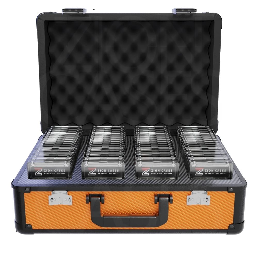 Zion Slab Case XL (Carbon Fiber Orange) - Trading Card Market