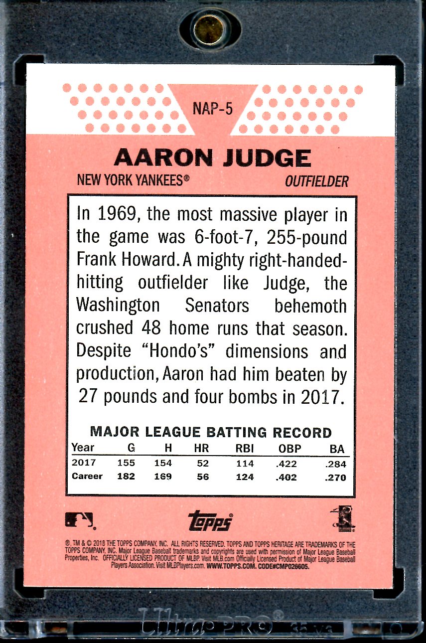 2023 Topps Archives Aaron Judge Auto 1/1 Yankees