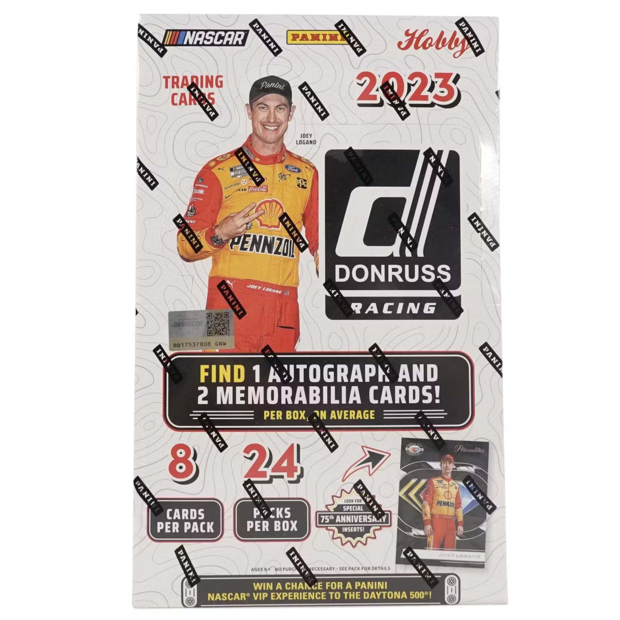 2022 Panini Donruss outlets Racing Hobby Box - 1 Auto + 2 Memorabilia Cards