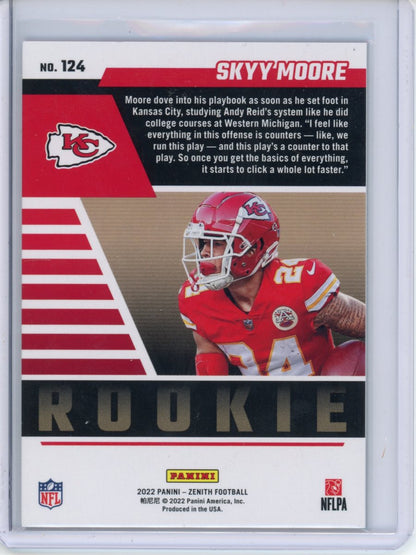 2022 Panini Zenith Skyy Moore Rookie Artist Proof /50 Chiefs