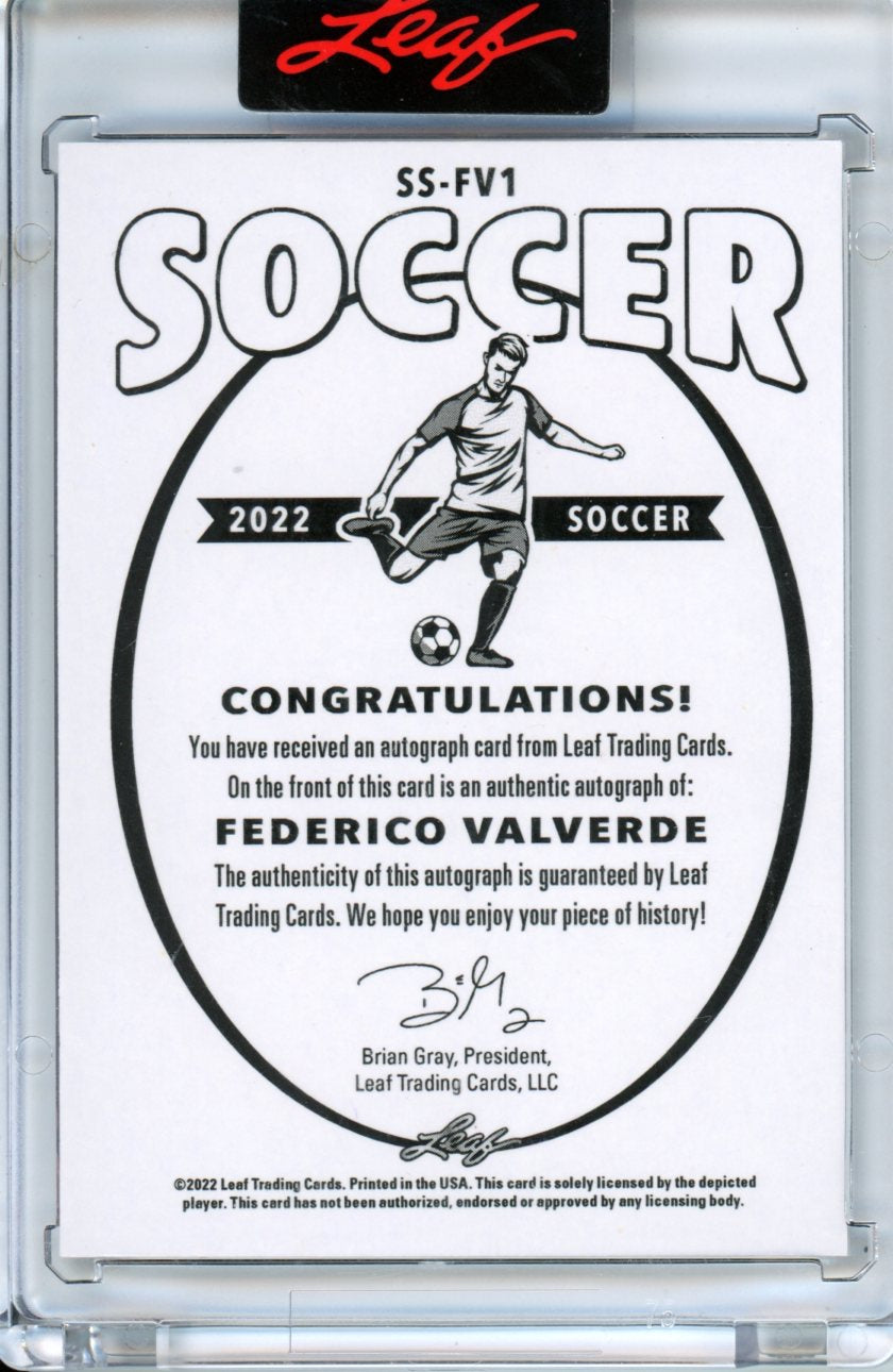 2022 Leaf Signature Series Federico Valverde Auto 1/1 Real Madrid