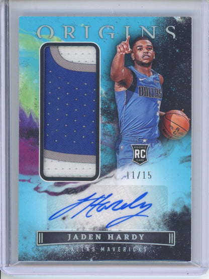 2022-23 Panini Origins Jaden Hardy Rookie RPA Blue /15 Mavericks