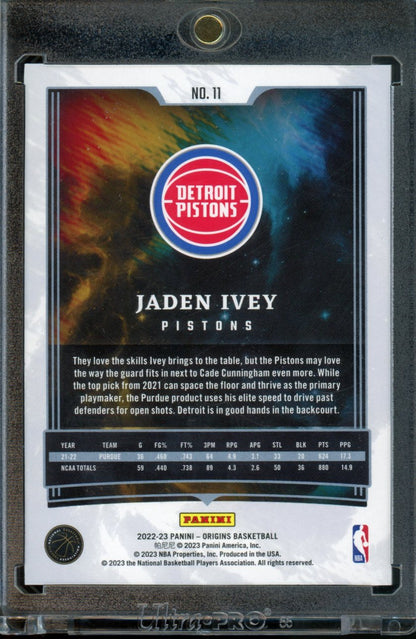 2022/23 Panini Origins Jaden Ivey Rookie Blue /25 Pistons