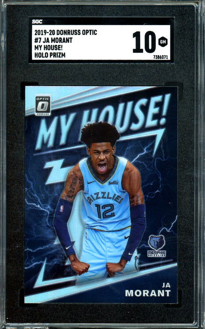 2019/20 Panini Optic Ja Morant My House Holo SGC 10 Grizzlies