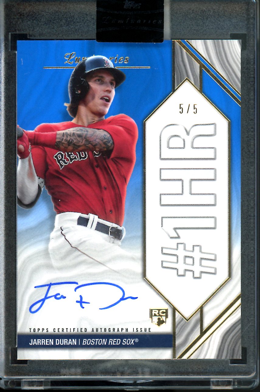 2022 Topps Luminaries Jarren Duran Rookie Auto /5 Red Sox