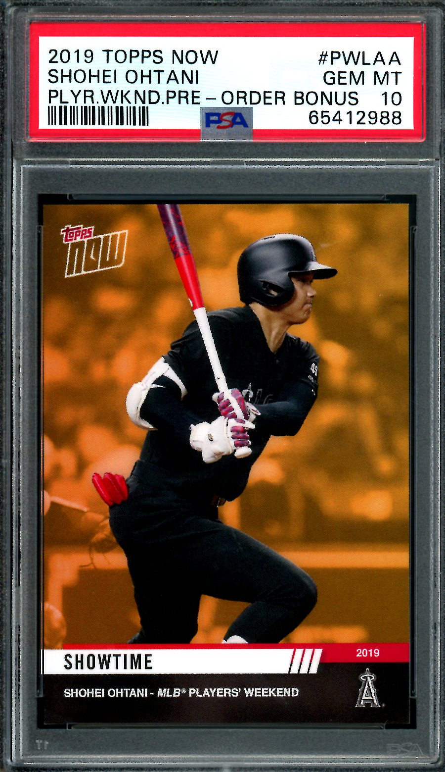 2019 Topps Now Shohei Ohtani Showtime Order Bonus PSA 10 Angels