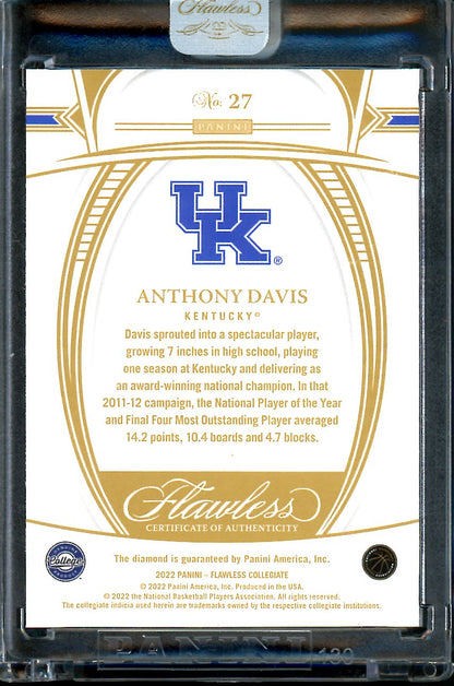 2022/23 Panini Flawless Collegitae Anthony Davis Diamond /25 Lakers