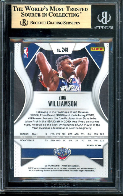 2019/20 Panini Prizm Zion Williamson Rookie Orange Ice BGS 9.5 Pelicans - Trading Card Market