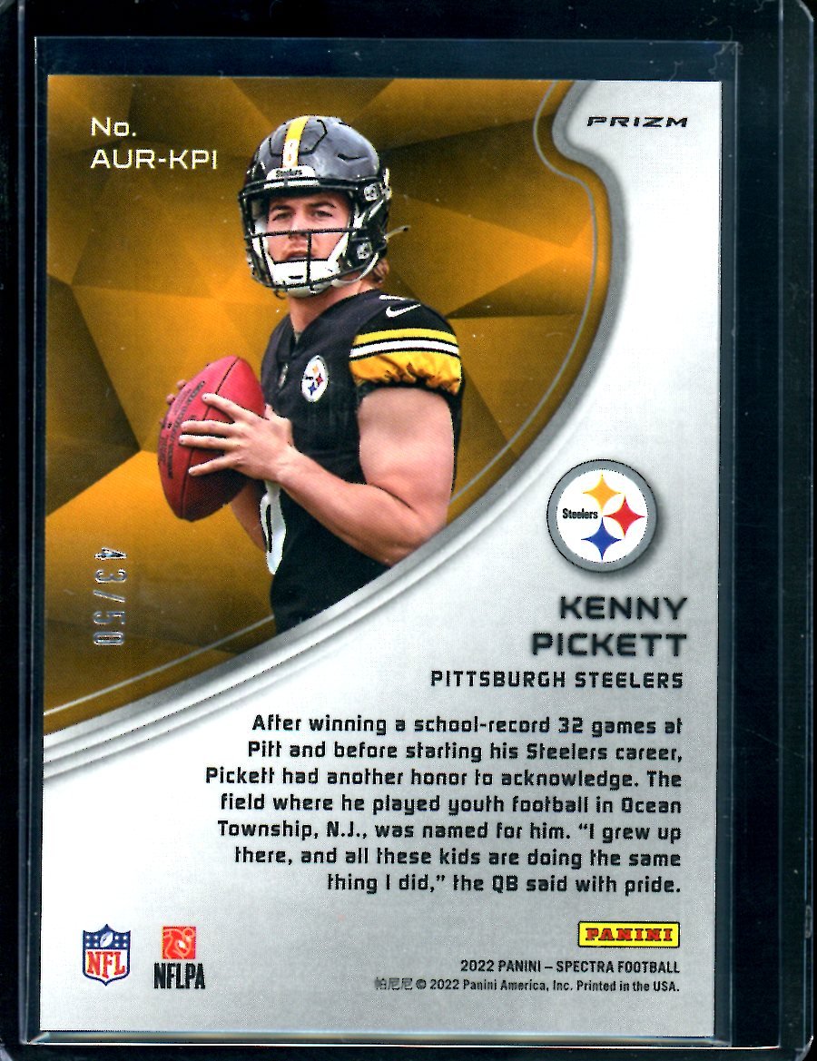 2022 Panini Spectra Kenny Pickett Rookie Aura /50 Steelers - Trading Card Market