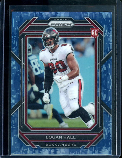 2022 Panini Prizm Logan Hall Rookie Blue Camo /25 Buccaneers - Trading Card Market