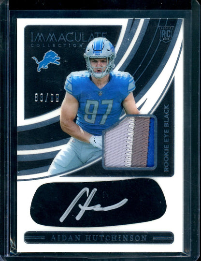 2022 Panini Immaculate Adian Hutchinson Rookie Eye Black RPA /99 Lions - Trading Card Market