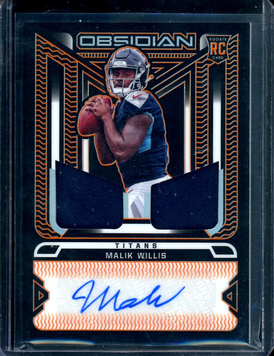 2022 Panini Obsidian Malik Willis Rookie RPA Orange Etch /99 Titans - Trading Card Market