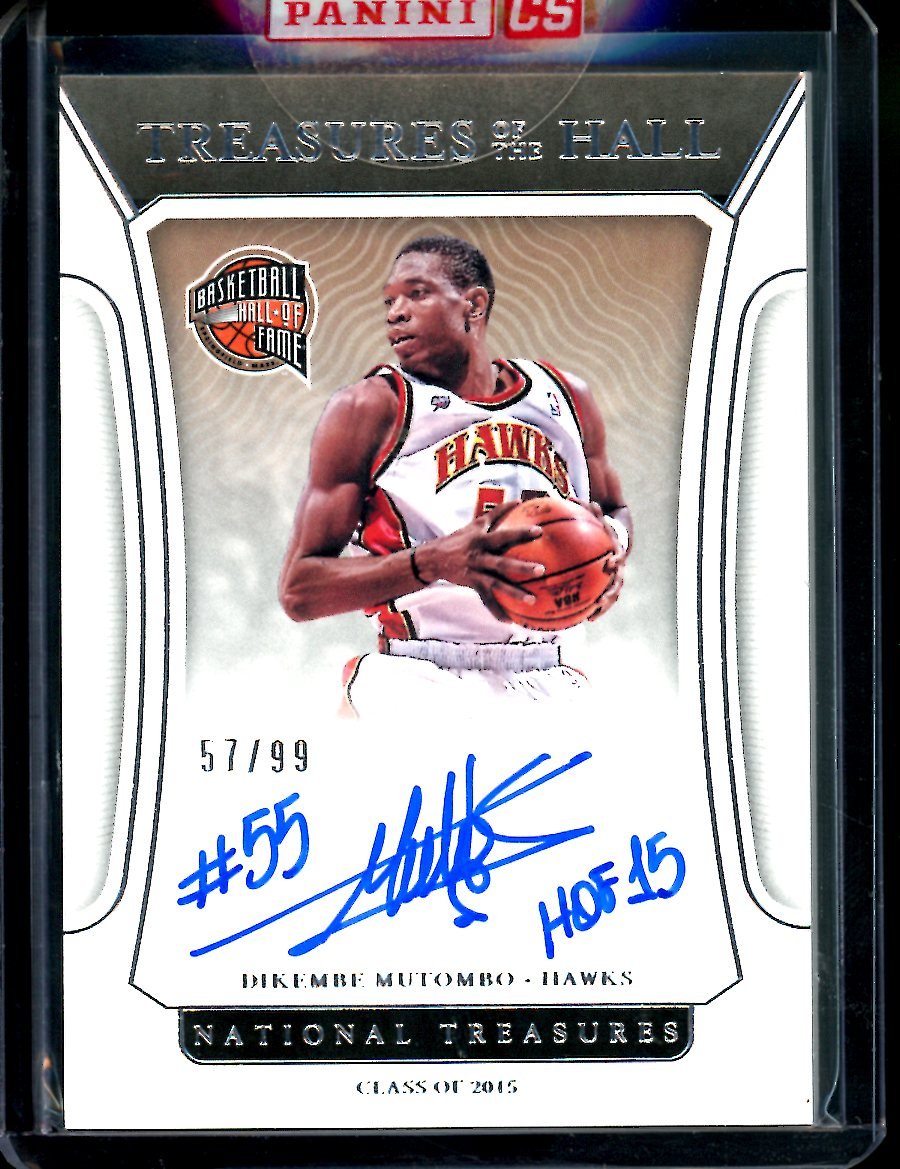 2021/22 Panini National Treasures Dikembe Mutombo HOF Auto /99 Hawks - Trading Card Market