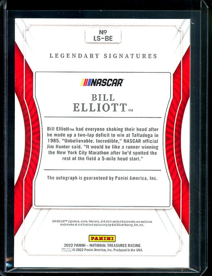 2022 Panini National Treasures Bill Elliott Legendary Auto /99 NASCAR