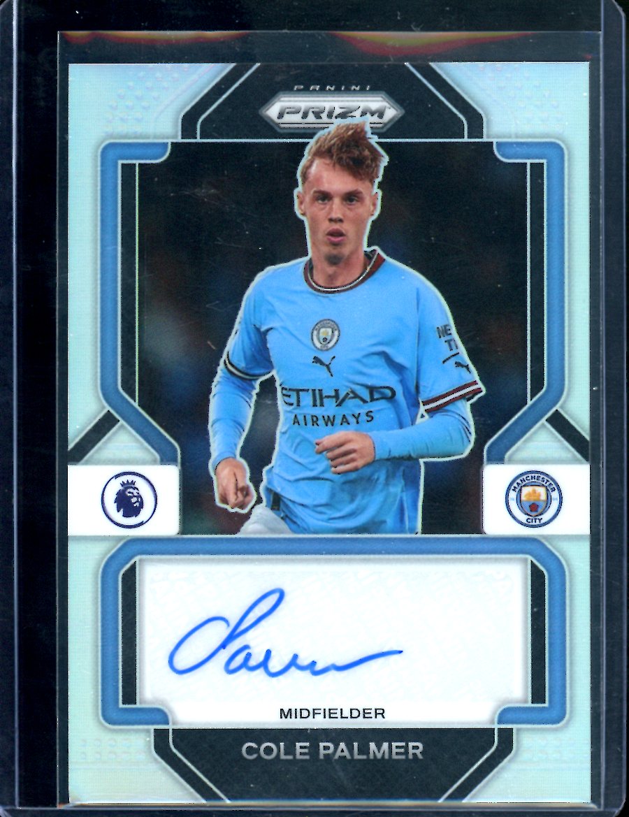 2022/23 Panini Prizm EPL Cole Palmer Silver Auto /99 Manchester City –  Trading Card Market