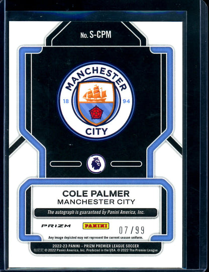 2022/23 Panini Prizm EPL Cole Palmer Silver Auto /99 Manchester City