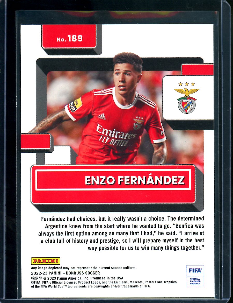 2022/23 Panini Donruss Enzo Fernandez Rated Rookie Teal /199 Benfica