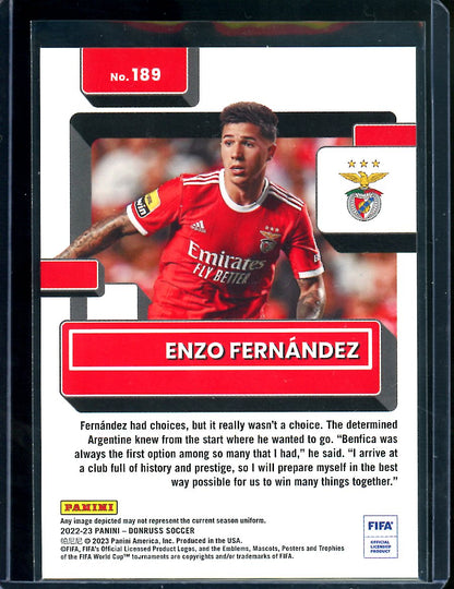 2022/23 Panini Donruss Enzo Fernandez Rated Rookie Teal /199 Benfica