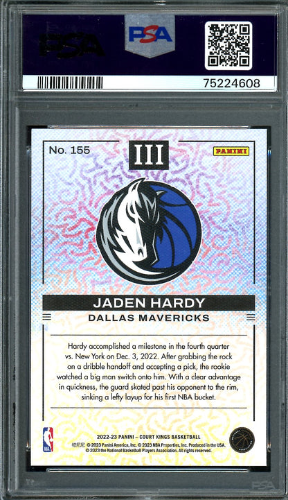 2022/23 Panini Court Kings Jaden Hardy Rookie #155 PSA 10 Mavericks