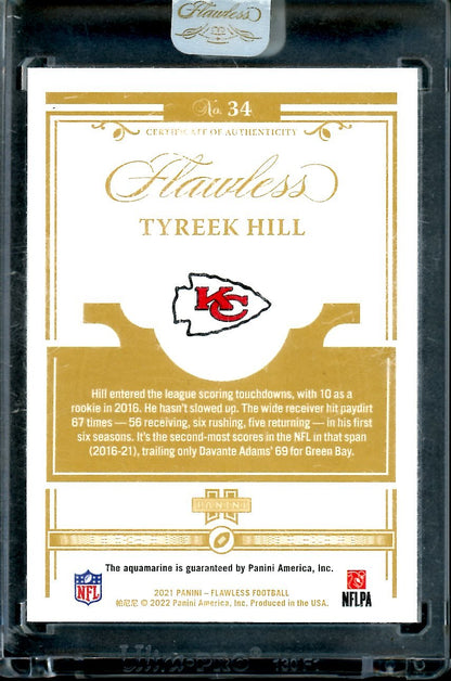 2021 Panini Flawless Tyreek Hill Diamond /2 Dolphins