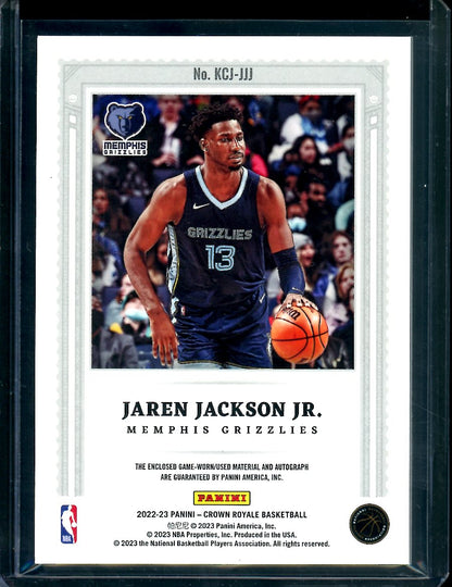 2022/23 Panini Crown Royale Jaren Jackson Jr. Patch Auto /99 Grizzlies