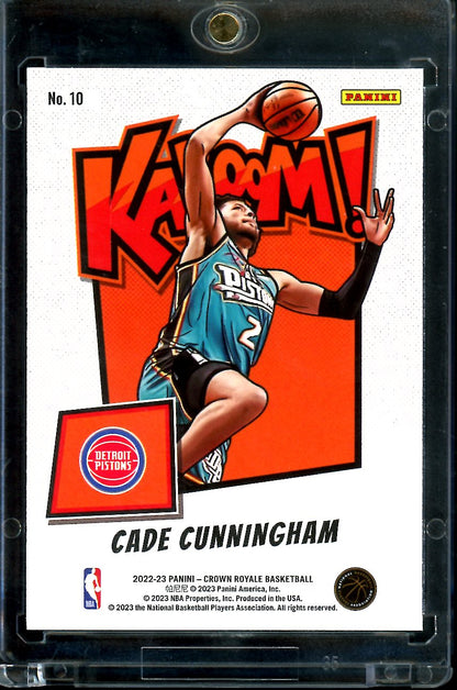 2022/23 Panini Crown Royale Cade Cunningham Kaboom SSP Pistons